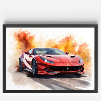 Ferarri Auto Poster Modell 2